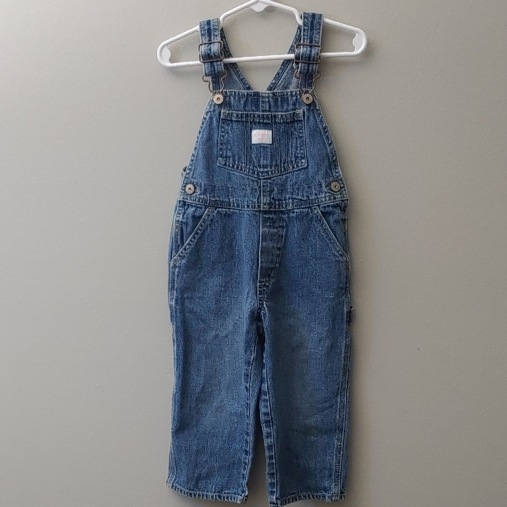 Excellent Conditon Vintage Osh Kosh B Gosh Denim Overalls 2t Adjustable Straps